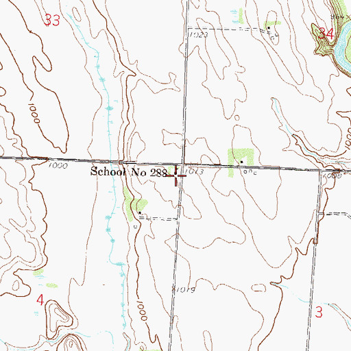 Topographic Map of School Number 288, MN