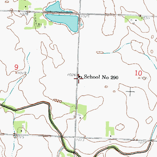Topographic Map of School Number 290, MN