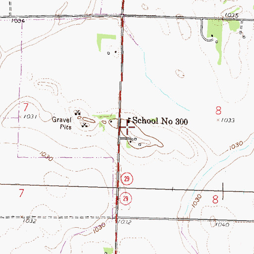 Topographic Map of School Number 300, MN