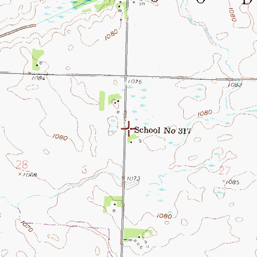 Topographic Map of School Number 317, MN