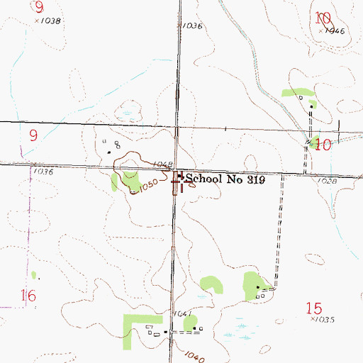 Topographic Map of School Number 319, MN