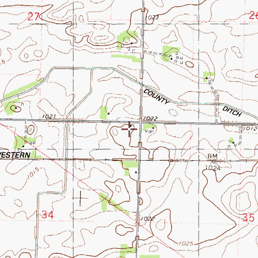 Topographic Map of School Number 36, MN