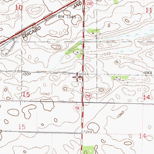 Topographic Map of School Number 40, MN