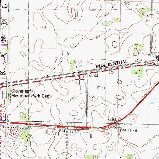 Topographic Map of School Number 44, MN