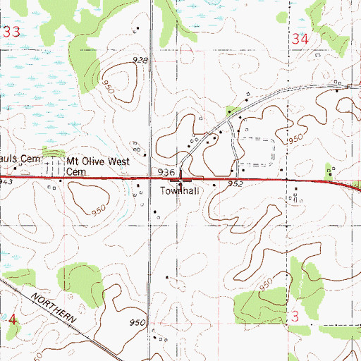 Topographic Map of School Number 48, MN