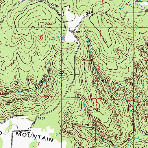 Topographic Map of Ozone Gas Field, AR