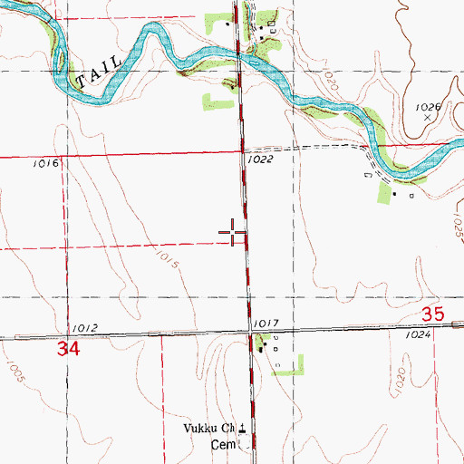 Topographic Map of School Number 54 (historical), MN