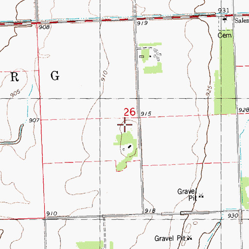 Topographic Map of School Number 55, MN