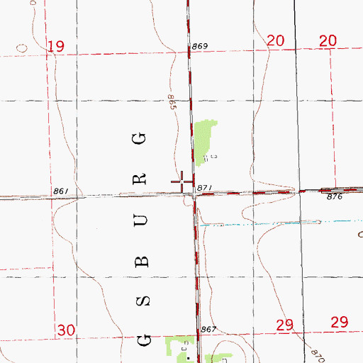 Topographic Map of School Number 55W, MN