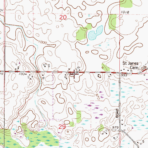 Topographic Map of School Number 64, MN
