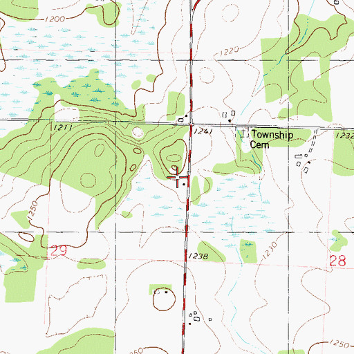 Topographic Map of School Number 65, MN