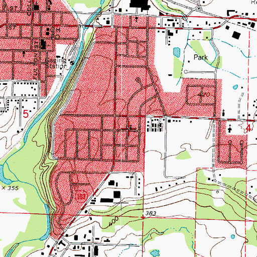 Topographic Map of Second Baptist Church, AR