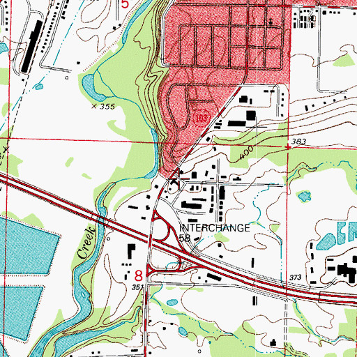 Topographic Map of Sherwood Shopping Center, AR