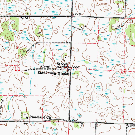 Topographic Map of School Number 769, MN
