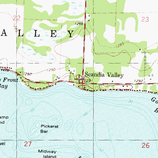 Topographic Map of School Number 77, MN