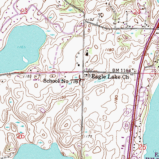 Topographic Map of School Number 776, MN
