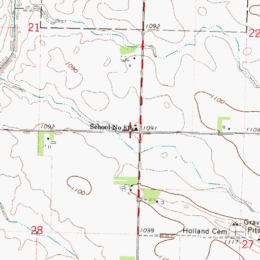Topographic Map of School Number 815, MN