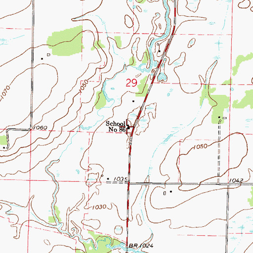 Topographic Map of School Number 86, MN