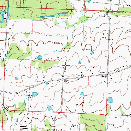 Topographic Map of Union City Gas Field, AR