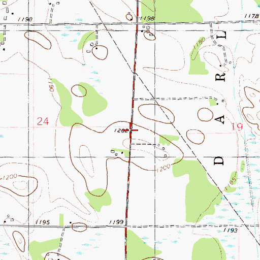 Topographic Map of School Number 93, MN