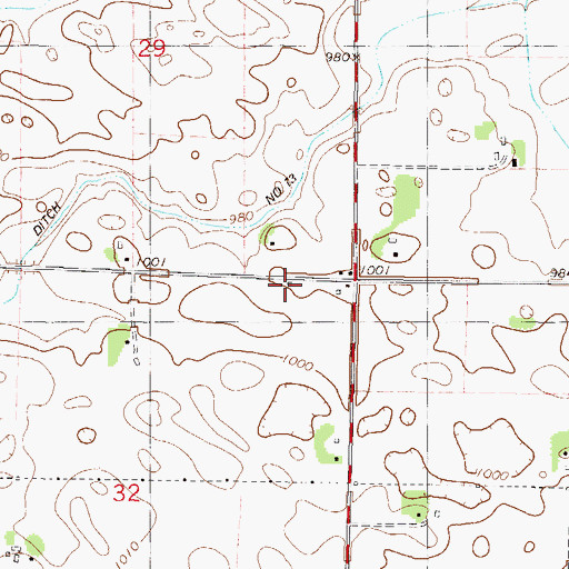 Topographic Map of School Number 993, MN