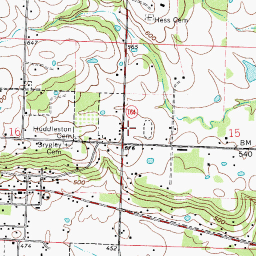 Topographic Map of Westside High School, AR