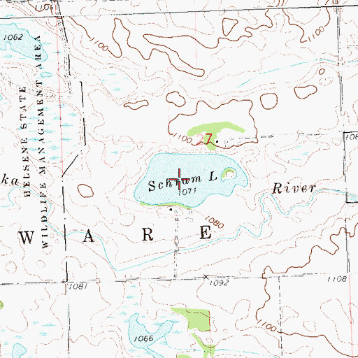 Topographic Map of Schram Lake, MN