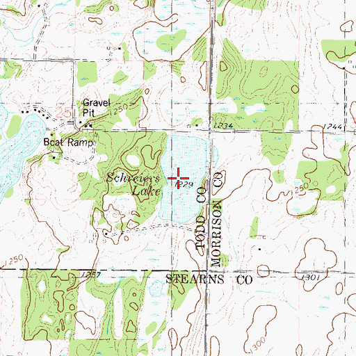 Topographic Map of Schreiers Lake, MN