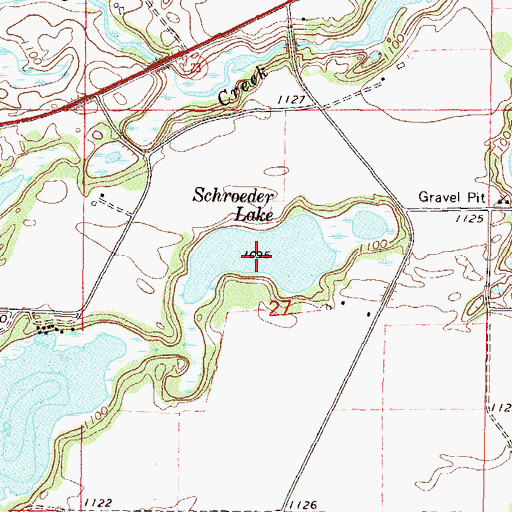 Topographic Map of Schroeder Lake, MN