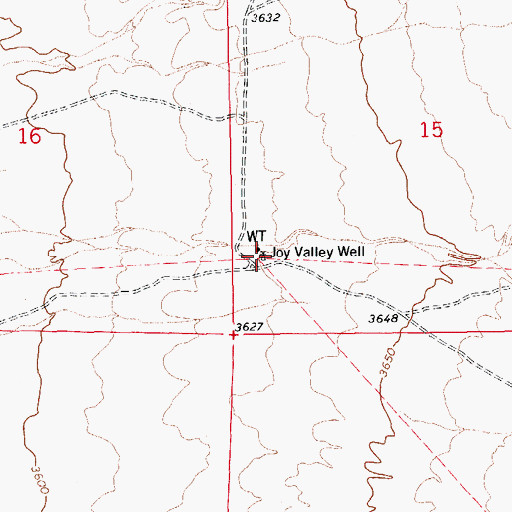 Topographic Map of Joy Valley Well, AZ