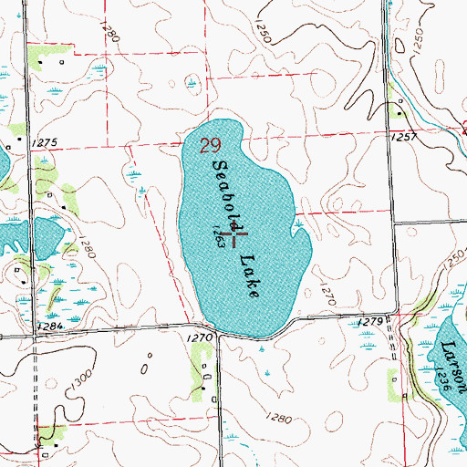 Topographic Map of Seabold Lake, MN