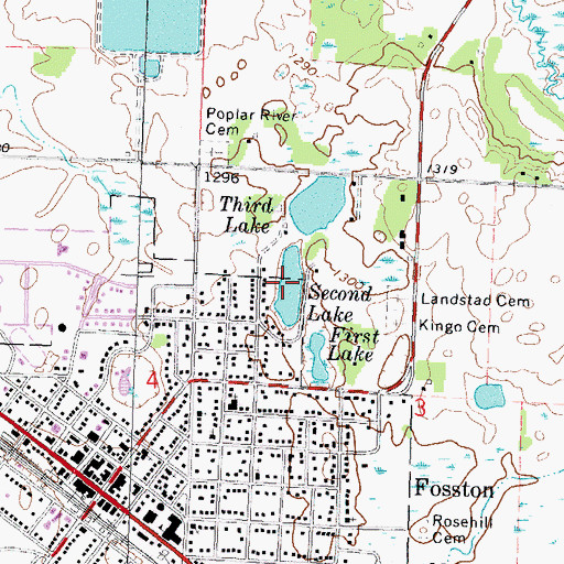 Topographic Map of Second Lake, MN