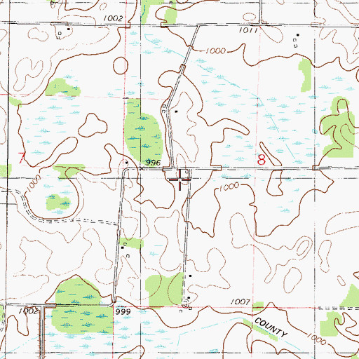 Topographic Map of Section Eight School, MN