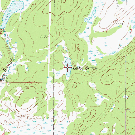 Topographic Map of Lake Seven, MN