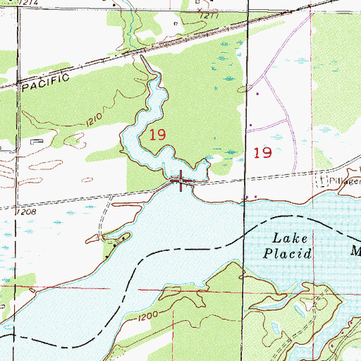 Topographic Map of Sevenmile Creek, MN