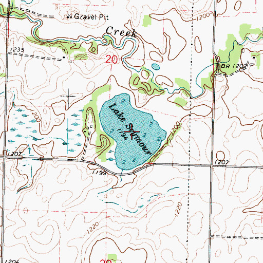 Topographic Map of Lake Seymour, MN