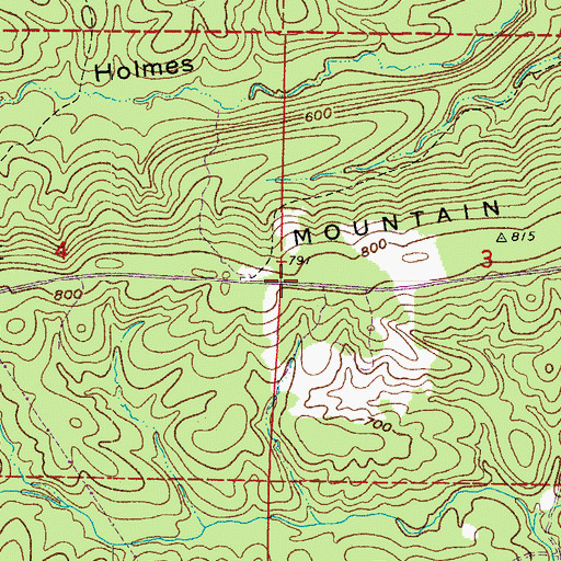 Topographic Map of Bellevue (historical), AR