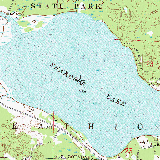 Topographic Map of Shakopee Lake, MN