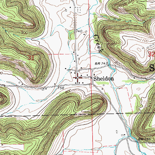 Topographic Map of Sheldon, MN