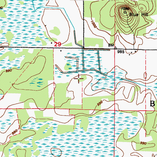 Topographic Map of Sherburne National Wildlife Refuge, MN
