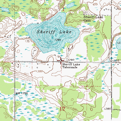 Topographic Map of Sheriff Lake Tabernacle, MN