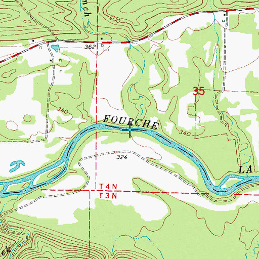 Topographic Map of Cherry Ford, AR