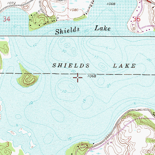 Topographic Map of Shields Lake, MN