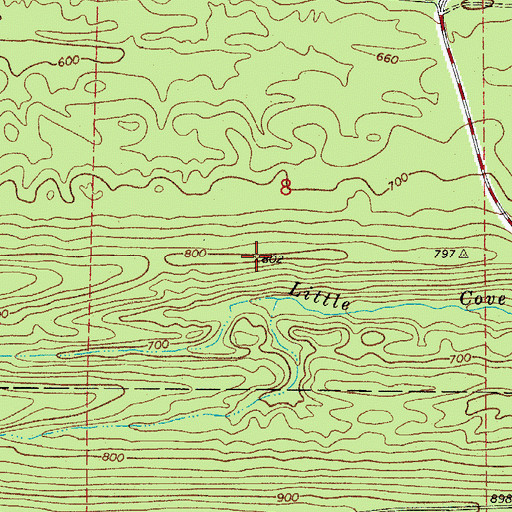 Topographic Map of Chinquapin Mountain, AR