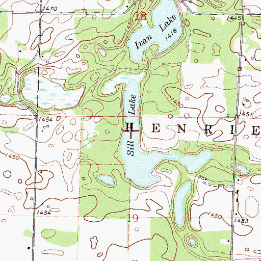 Topographic Map of Sill Lake, MN