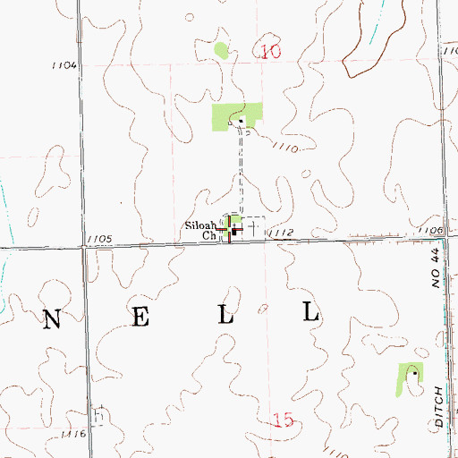Topographic Map of Siloah Church, MN