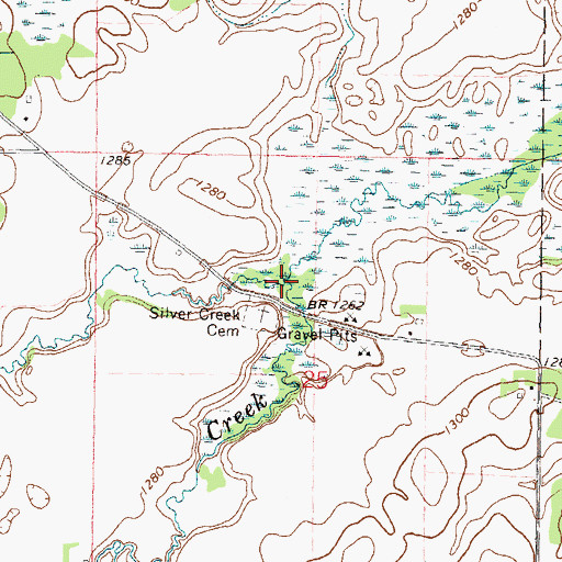 Topographic Map of Silver Creek, MN
