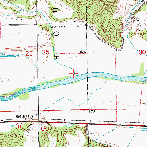 Topographic Map of Silver Creek, MN