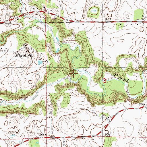 Topographic Map of Silver Creek, MN