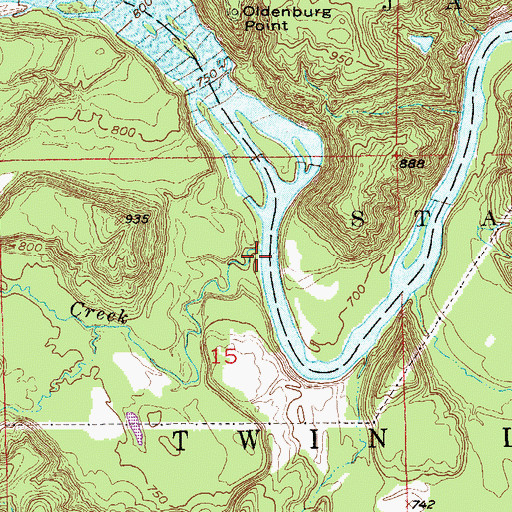 Topographic Map of Silver Creek, MN